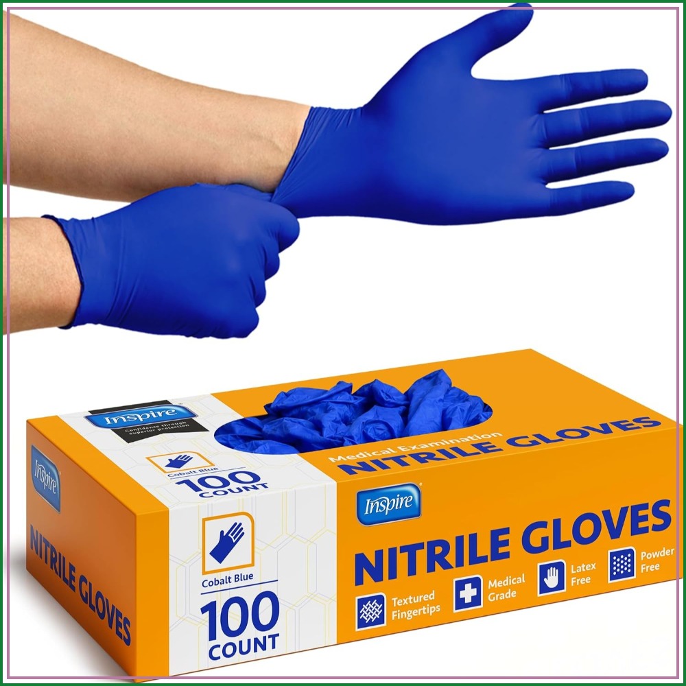 Exam Glove Nitrile - Luvas Descartáveis de Nitrilo Azul Cobalto