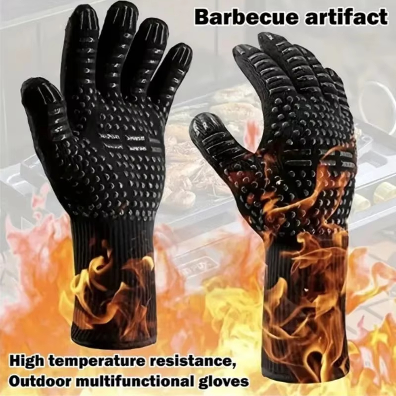 Oven Mitt Silicone - Luvas para churrasco de uma peça,