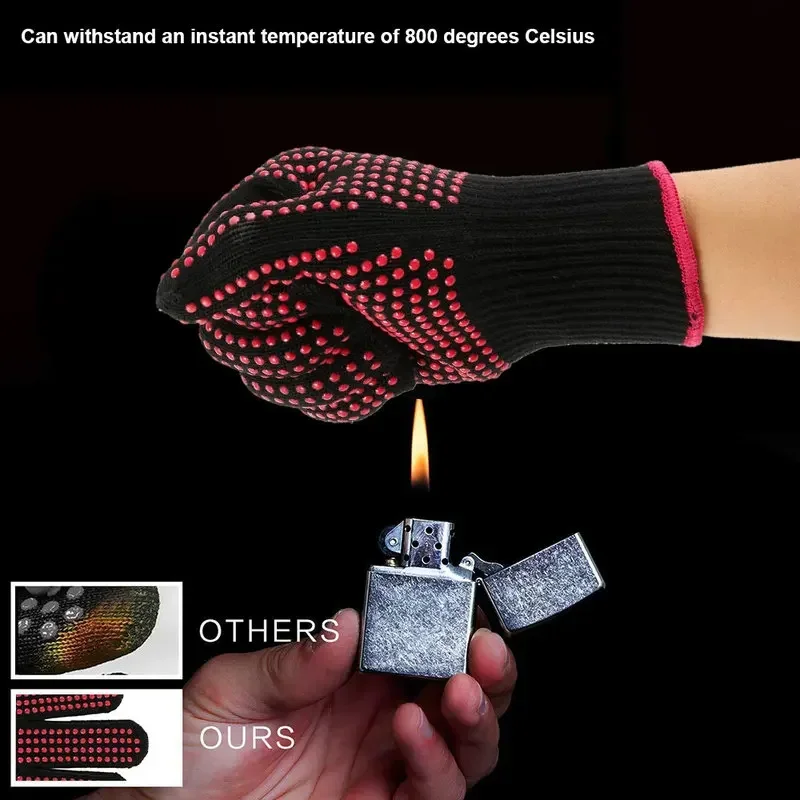 Oven Mitt Silicone - 1 par de luvas antiderrapantes de
