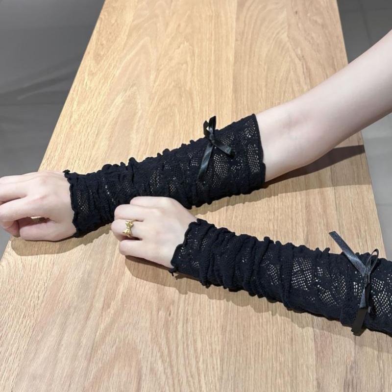 Fingerless Glove Knit - Luvas Góticas Femininas de Malha Sem