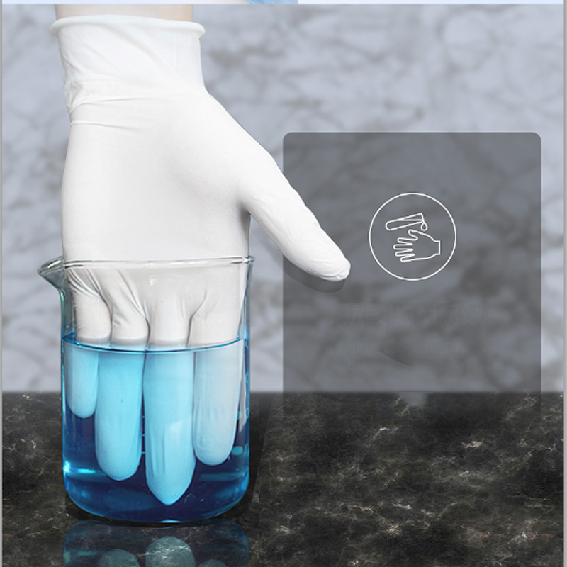Dish Glove Rubber - Luvas Descartáveis de Nitrilo Brancas S/M/L/XL,