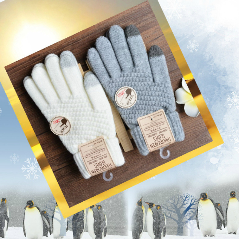 Magic Touch Glove - Outono inverno novo cabelo de coelho