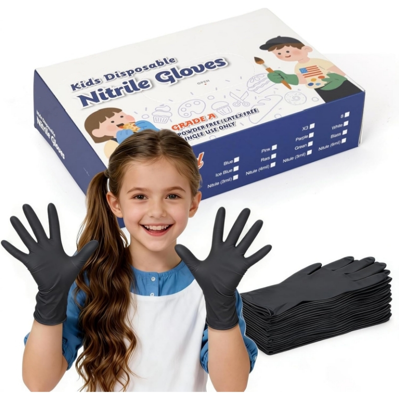 Nitrile Mechanic Glove - Luvas Descartáveis de Nitrilo Pretas para