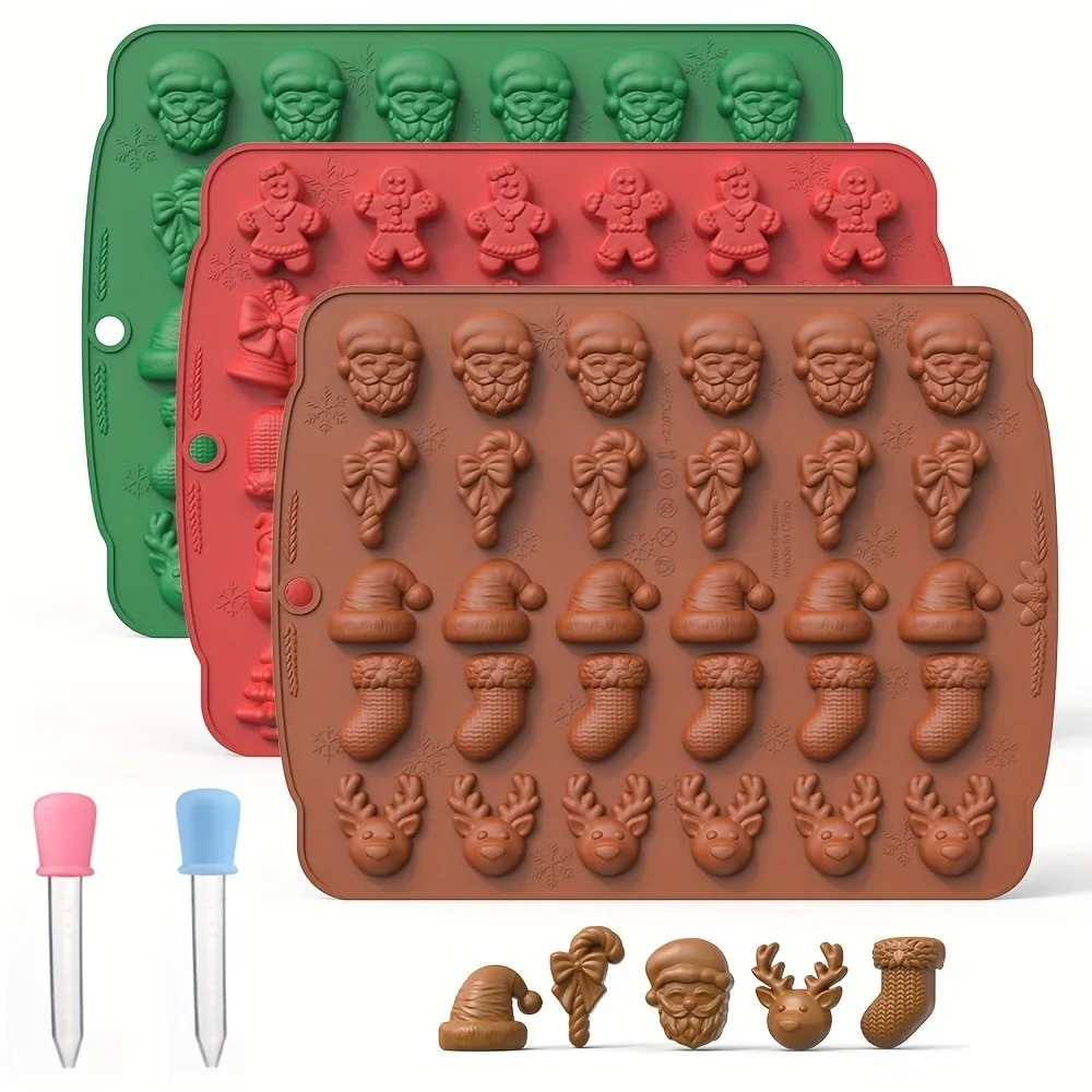 Oven Mitt Silicone - Natal silicone molde de chocolate homem
