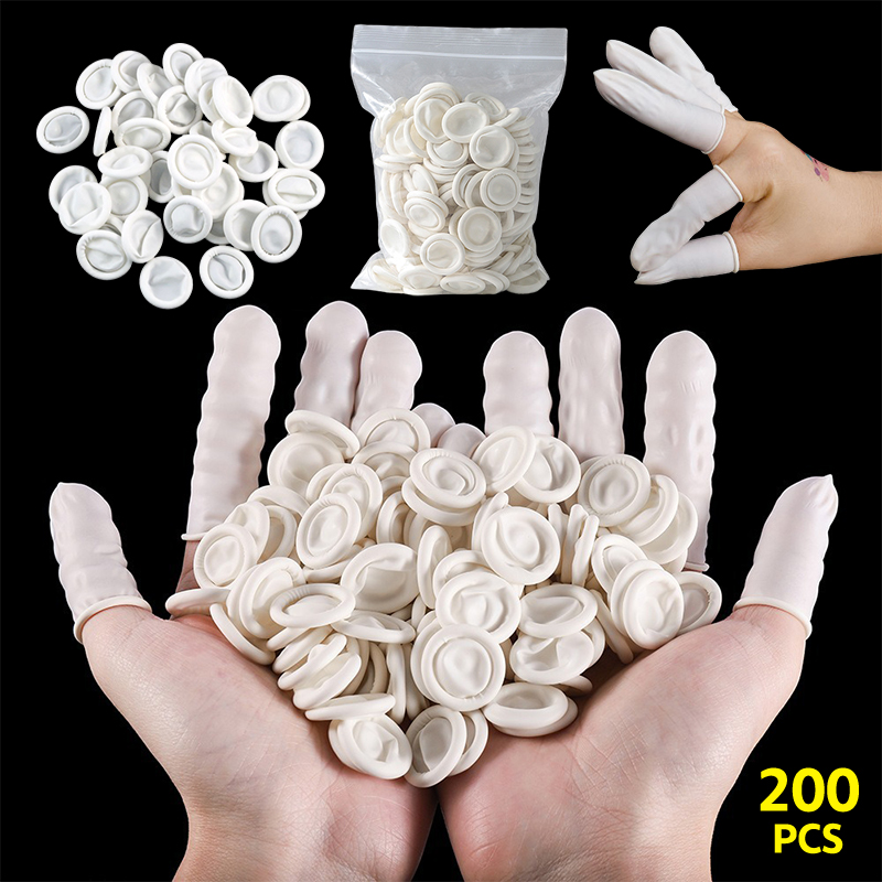 Latex Disposable Glove - 200 pçs/saco descartável látex borracha dedo