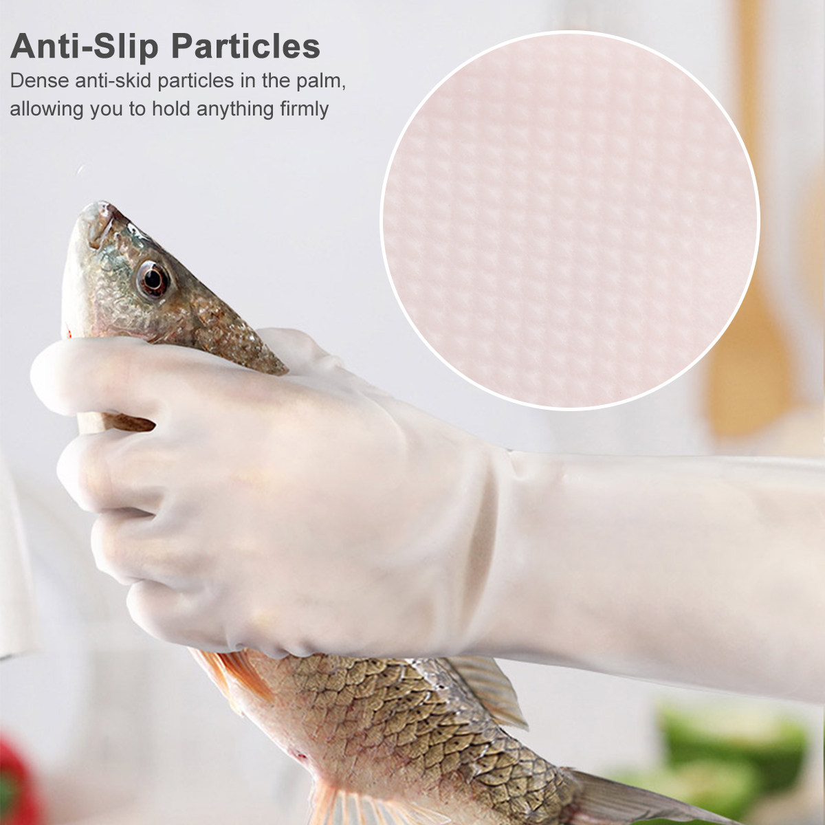 Dish Glove Rubber - 1 Par de Luvas Impermeáveis para