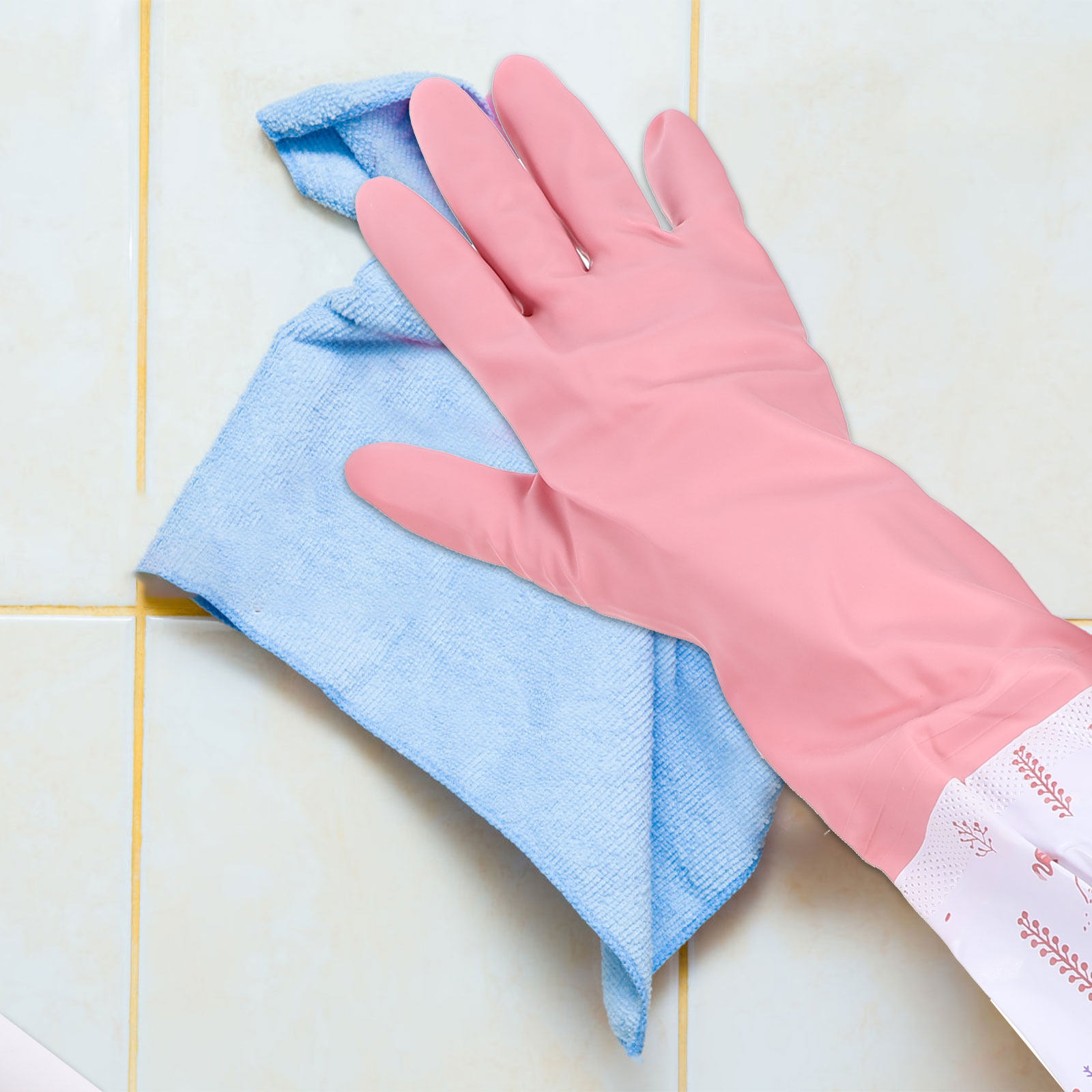 Dish Glove Rubber - 2 pares de luvas para limpeza