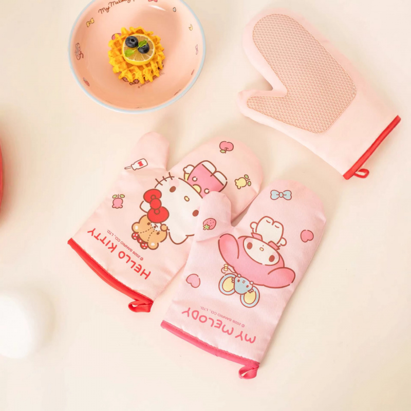 Luvas de Silicone Hello Kitty  - Oven Mitt Silicone avaliação e preço