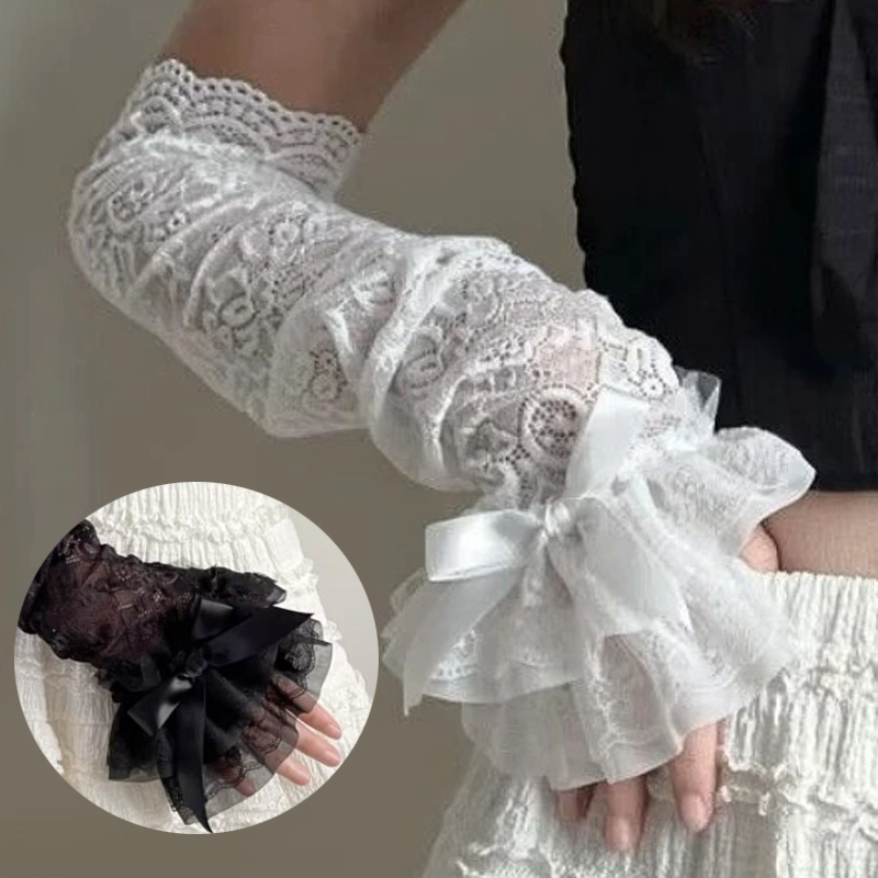 Luvas Sem Dedos de Renda Vazad - Fingerless Glove Knit avaliação e preço