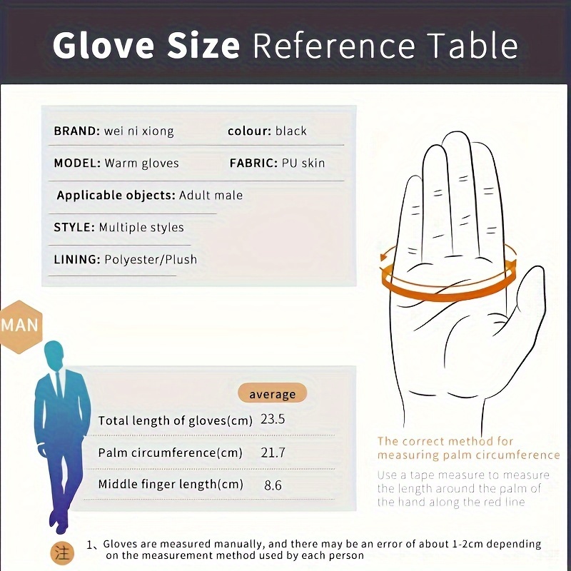 1 par luvas de inverno quente  - Leather Driving Glove avaliação e preço