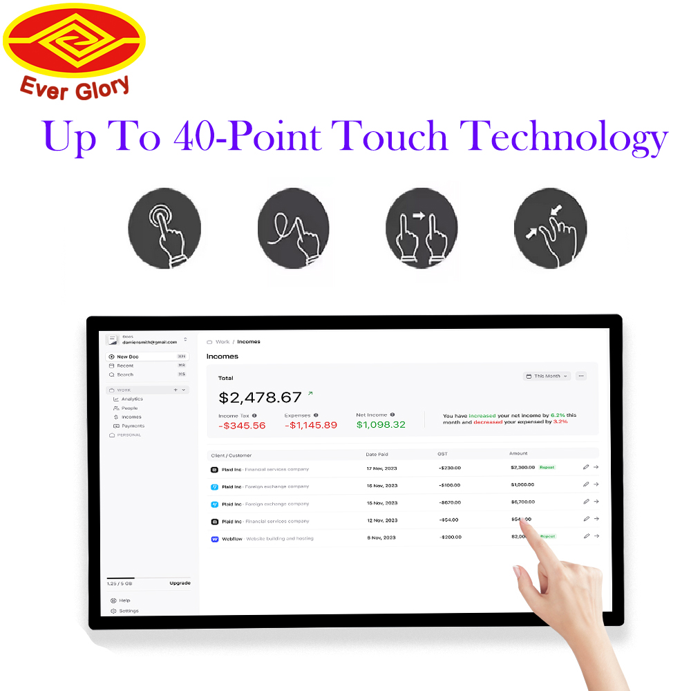 Monitor Touchscreen Industrial - Touchscreen Glove Capacitive avaliação e preço