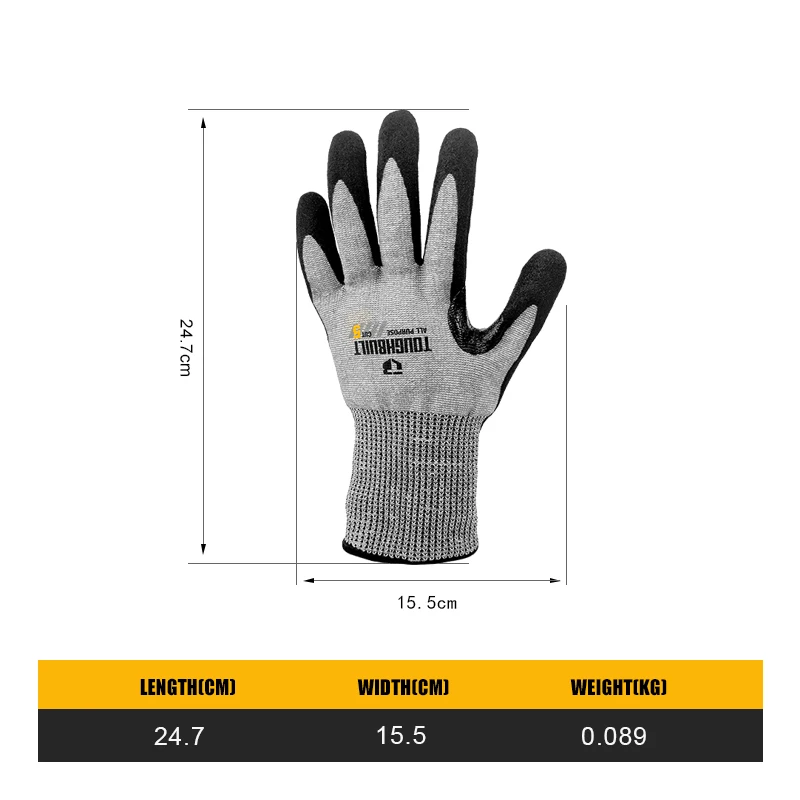 TOUGHBUILT TB-P2-112-5-L Nitri - Nitrile Mechanic Glove avaliação e preço