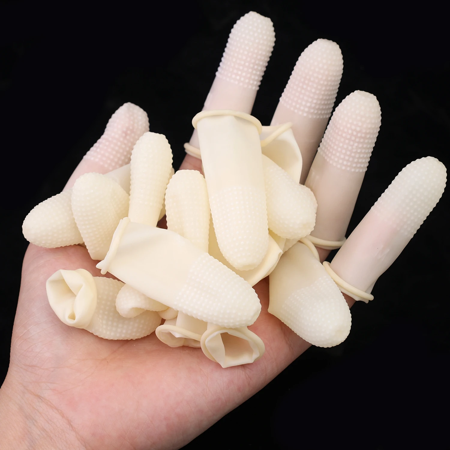 50-200pc antiderrapante dedos  - Rubber Glove Cleaning avaliação e preço