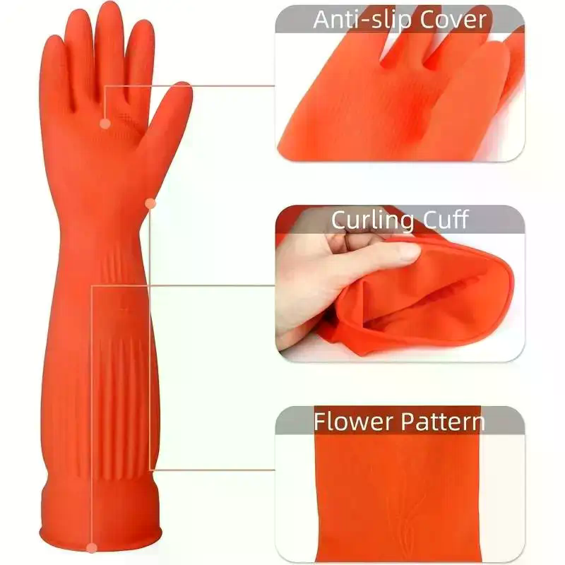 Luvas longas de borracha reuti - Dish Glove Rubber avaliação e preço