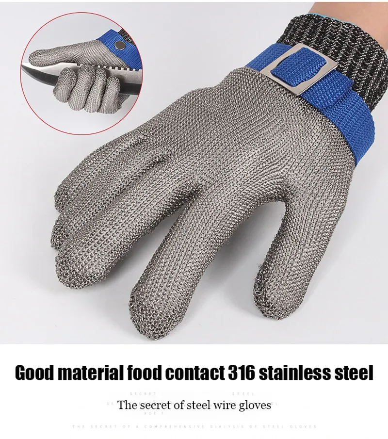 Luvas de aço inoxidável resist - Cut Resistant Glove avaliação e preço