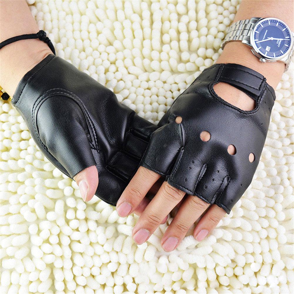 Luvas Unissex Meio Dedo de Cou - Leather Driving Glove avaliação e preço