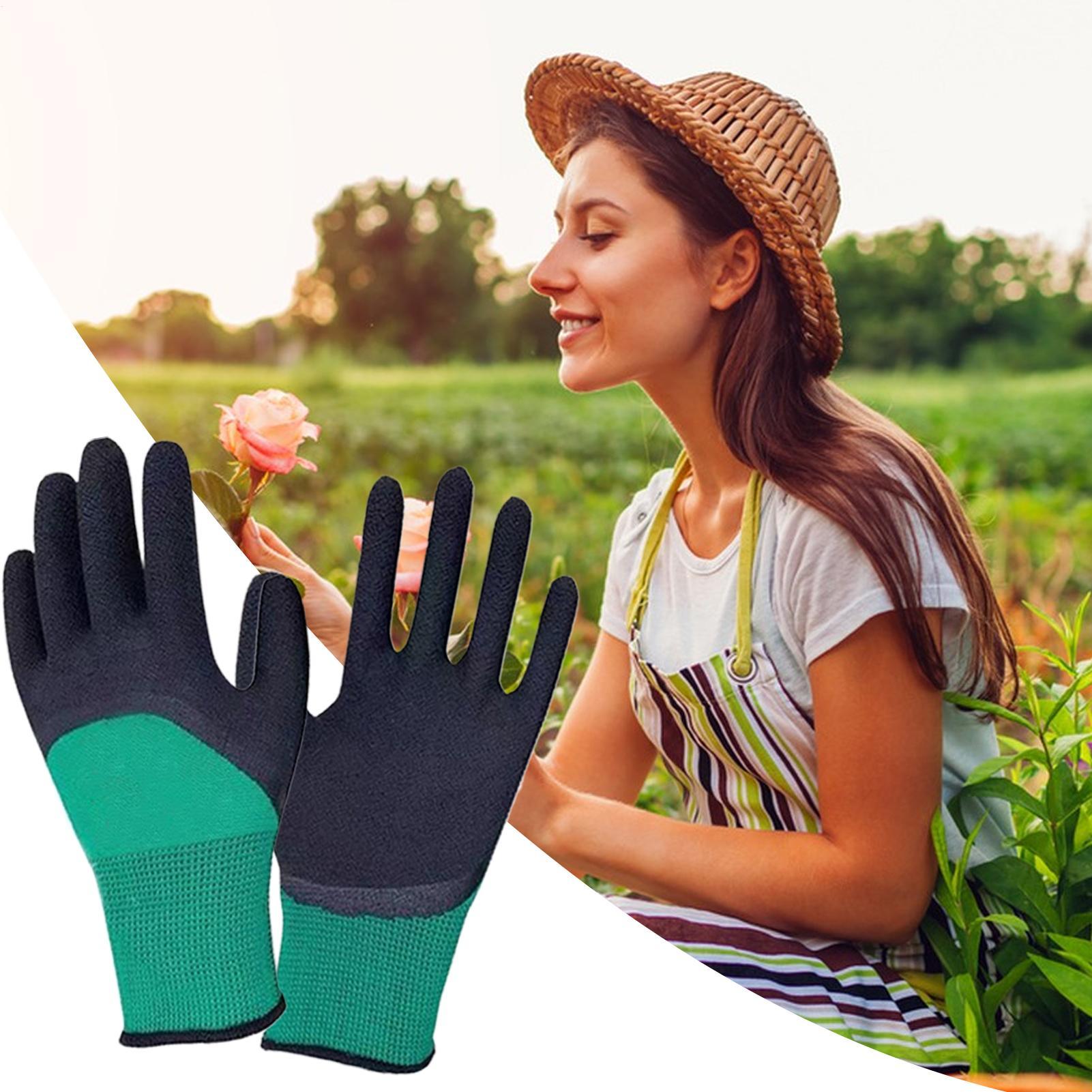 1 par de luvas de jardinagem,  - Gardening Glove Waterproof avaliação e preço