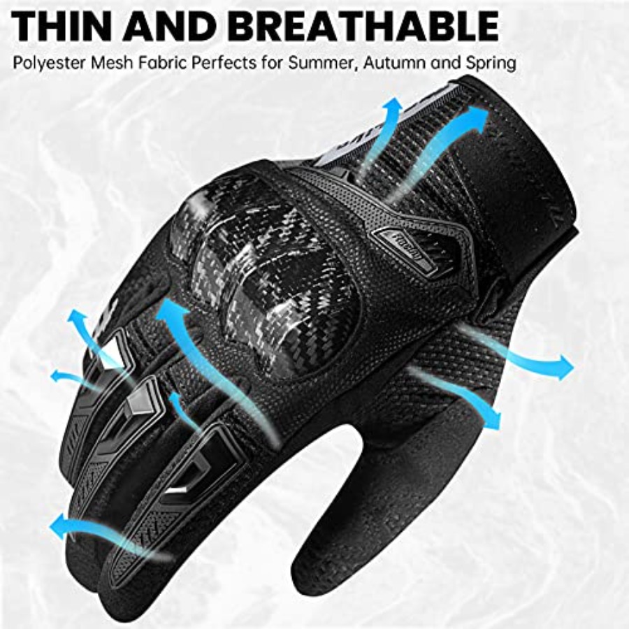 Luvas de Motocicleta com Tela  - Motorcycle Glove Knuckle avaliação e preço