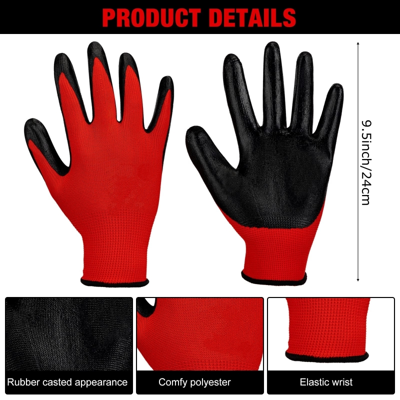 Luvas de segurança revestidas  - Nitrile Mechanic Glove avaliação e preço