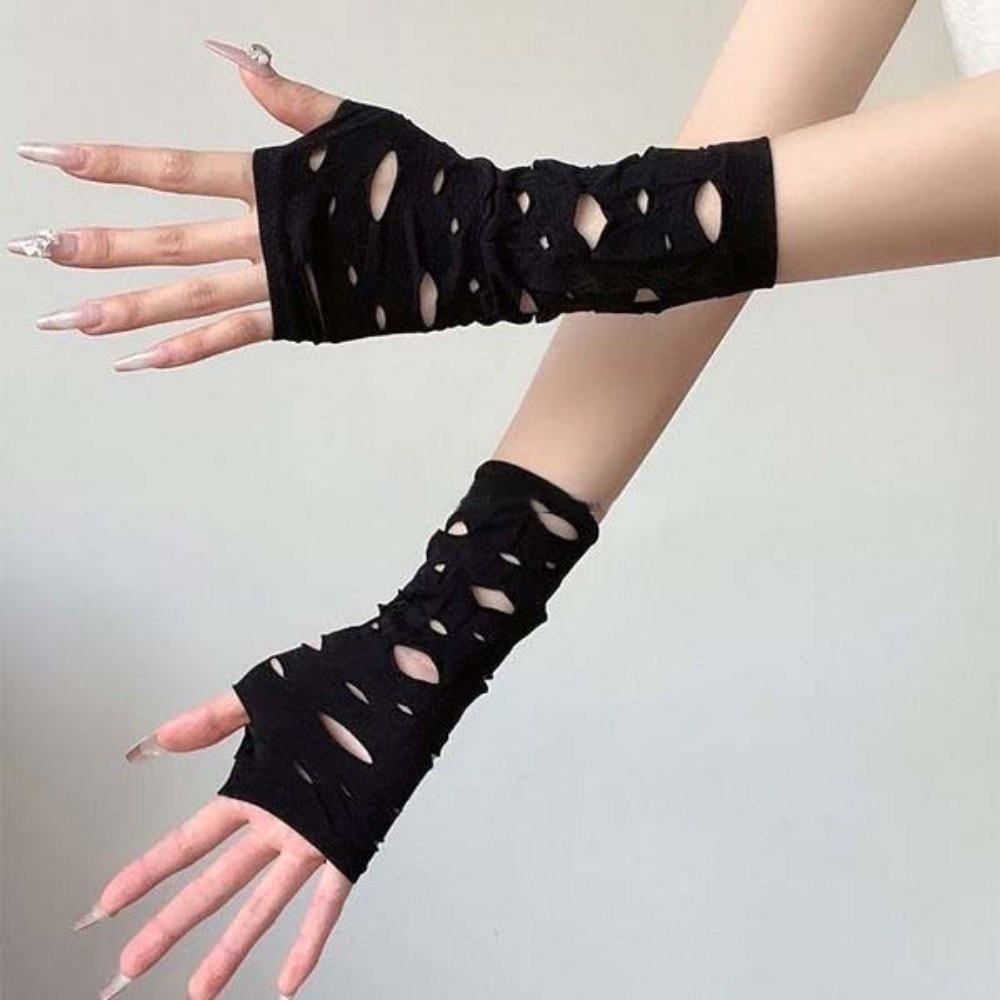Luvas de Malha Elásticas Preta - Fingerless Glove Knit avaliação e preço