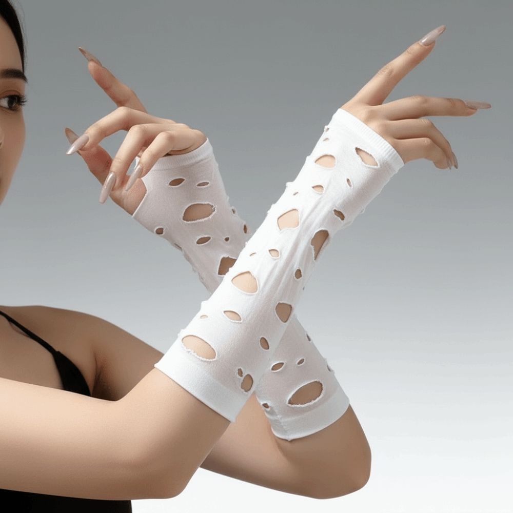 Luvas de Malha Elásticas Preta - Fingerless Glove Knit avaliação e preço