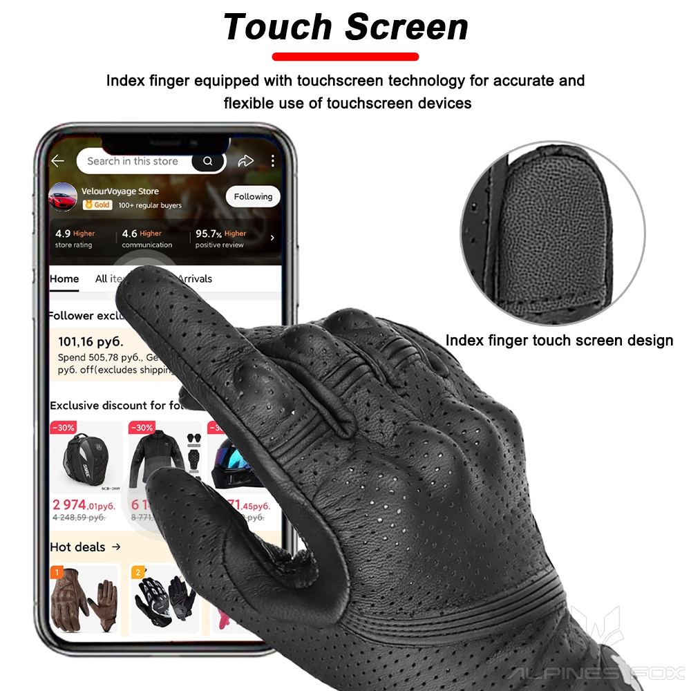 Luvas unissex de couro vintage - Motorcycle Glove Knuckle avaliação e preço