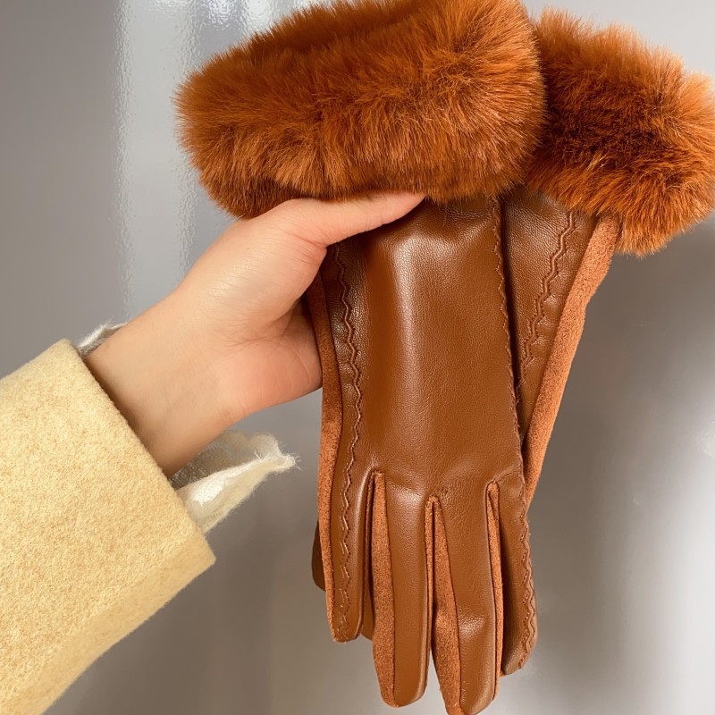 Inverno feminino luxo luvas de - Leather Driving Glove avaliação e preço