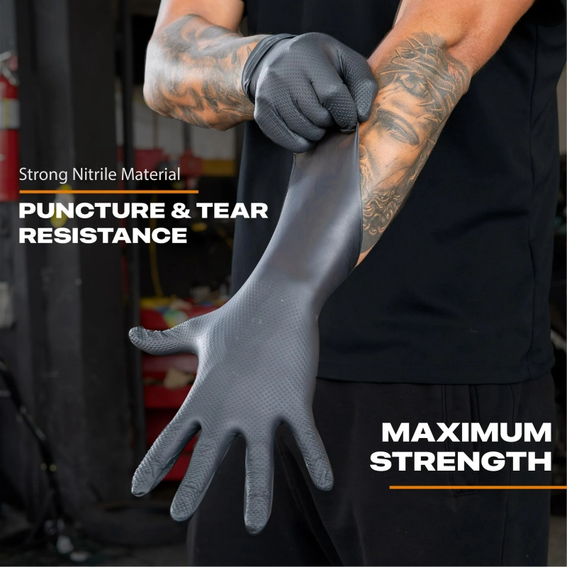 Luvas descartáveis de nitrilo  - Nitrile Mechanic Glove avaliação e preço