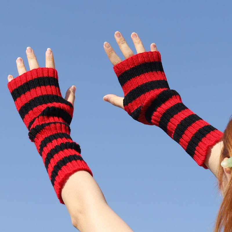 Mangas de braço sem dedos de m - Fingerless Glove Knit avaliação e preço