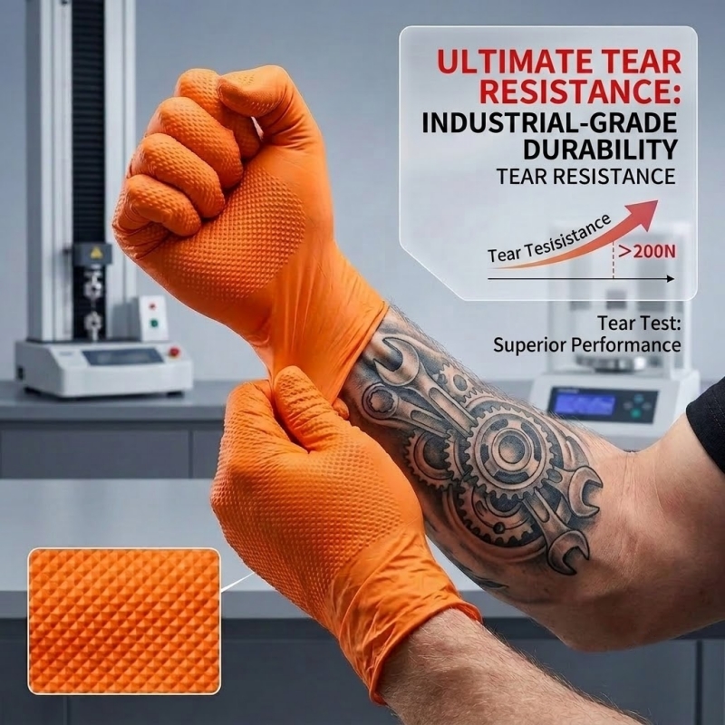 Luvas de Nitrilo Laranja Refor - Nitrile Mechanic Glove avaliação e preço
