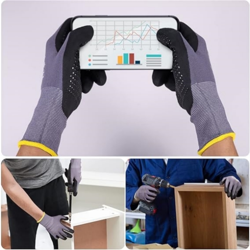 Luvas de trabalho de segurança - Nitrile Mechanic Glove avaliação e preço
