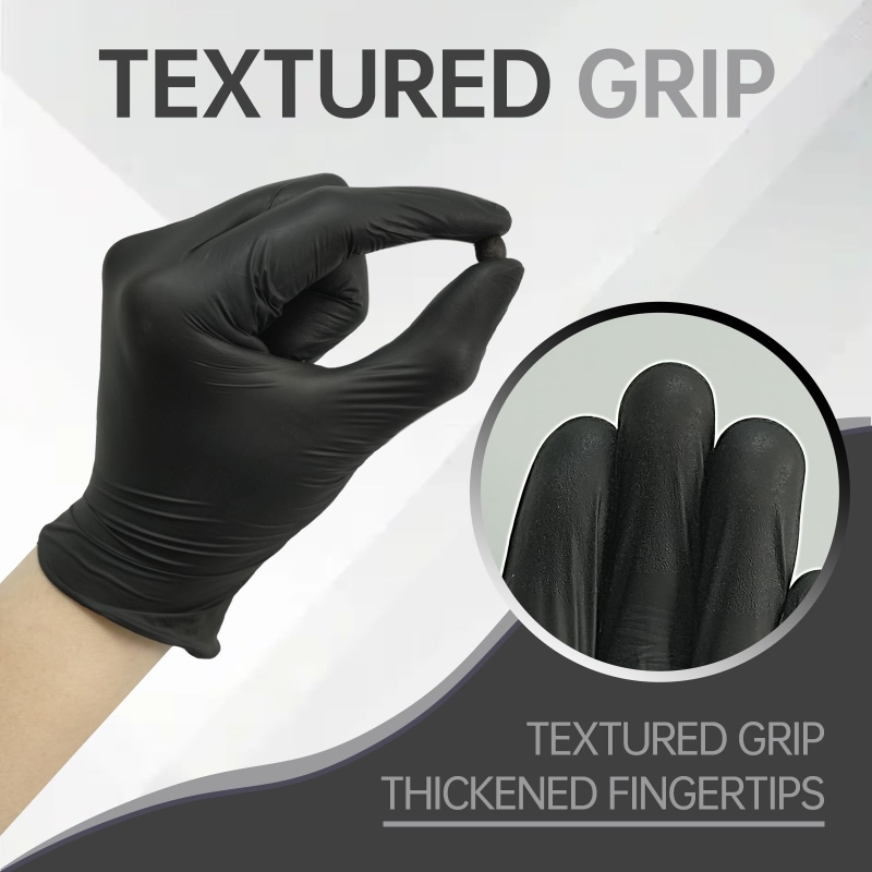 100PCS Luvas de Nitrilo Pretas - Nitrile Mechanic Glove avaliação e preço