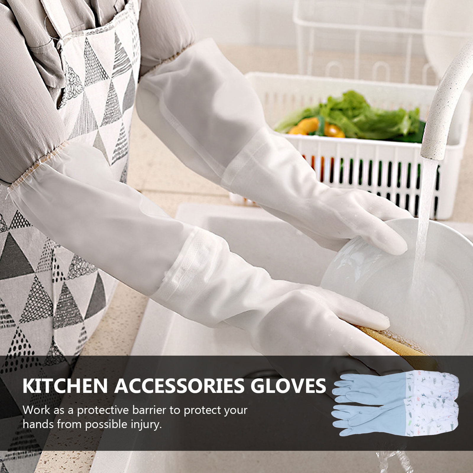 2 pares de luvas para limpeza  - Dish Glove Rubber avaliação e preço