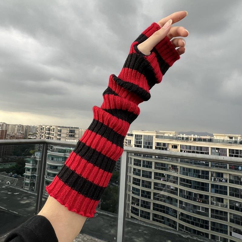 Inverno quente mangas comprida - Fingerless Glove Knit avaliação e preço