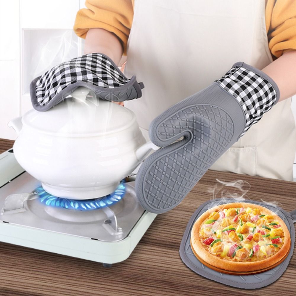 Luvas à prova de calor de sili - Oven Mitt Silicone avaliação e preço